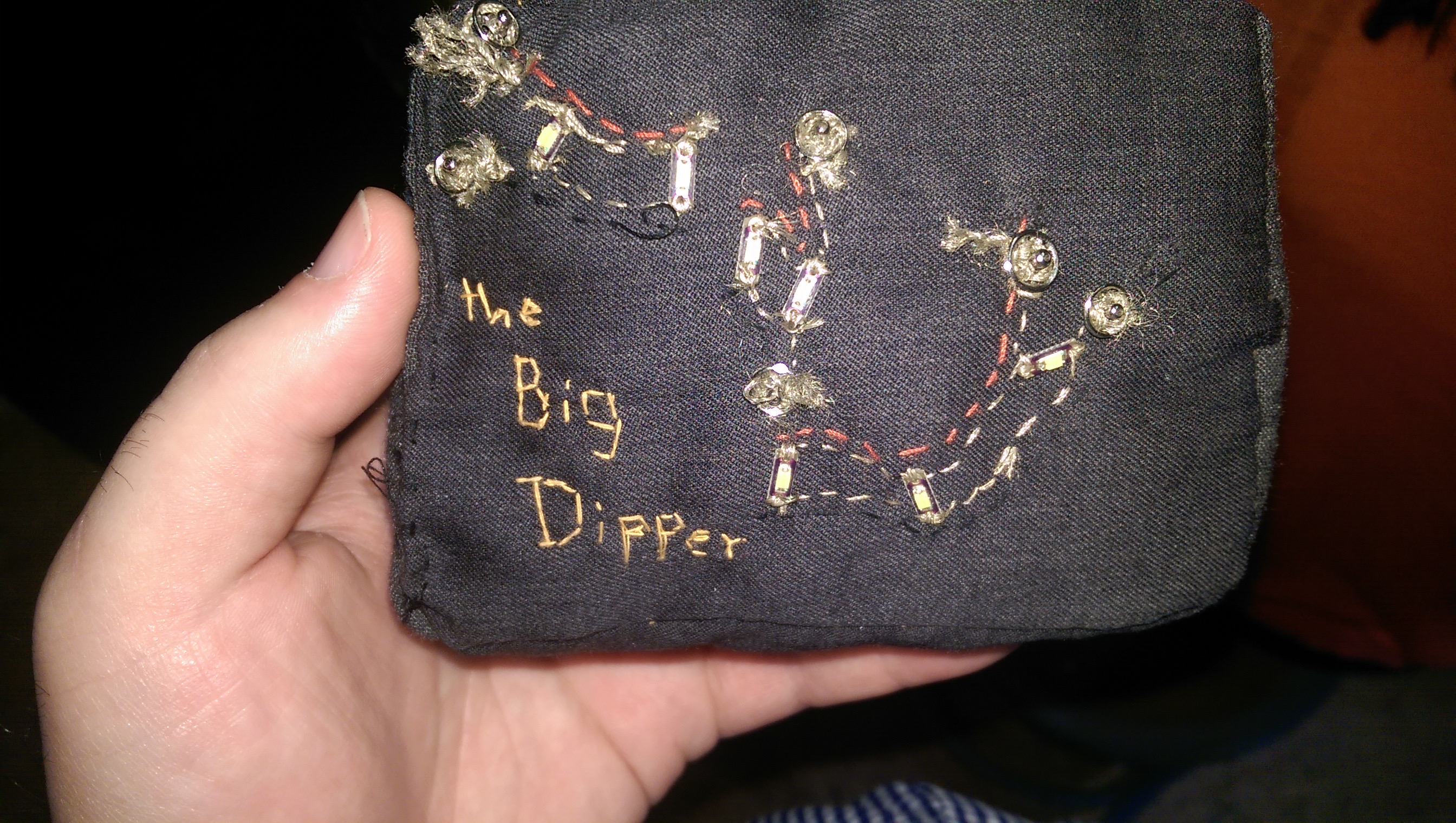 An electronically sewen science model of the Big Dipper