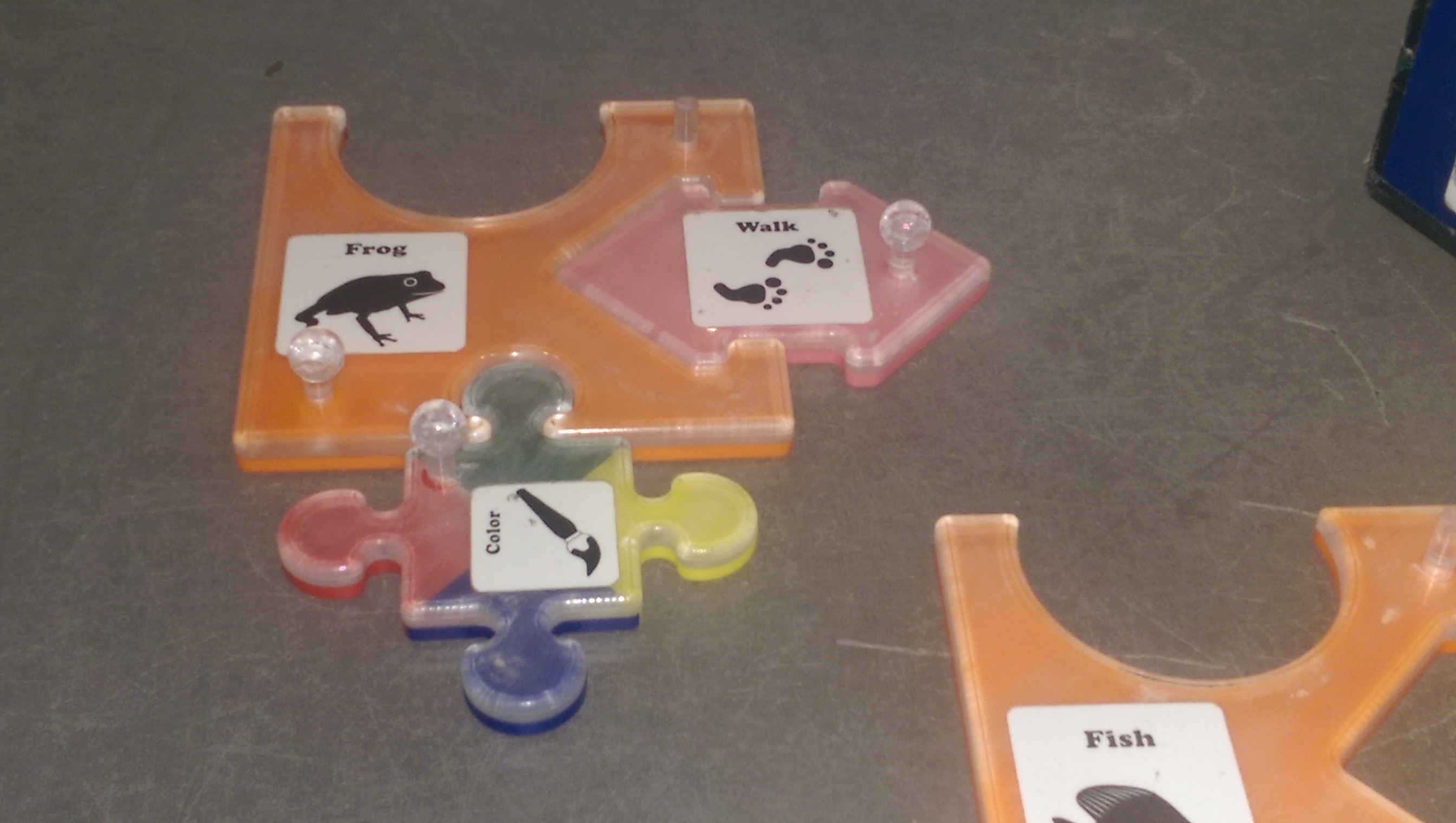 Students code with physical blocks