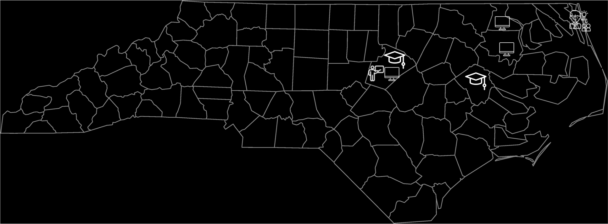 Mark has worked as a teacher in Wake County, and a librarian in Currituck County, and a technologist in Bertie, Hertford, and Wake Counties. His degrees are from Wake County and Pitt County.